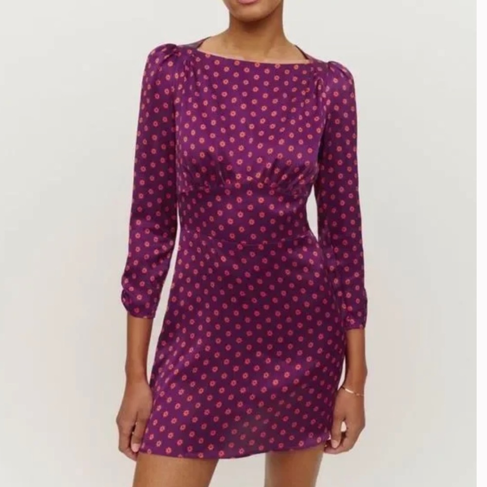 Reformation; Rudi Silk Dress 0 XS new w tags